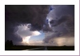 A window of opportunity to drive between a series of mean-looking storms.