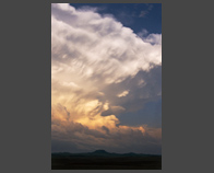 Turbulent Storm Anvil Over Butte