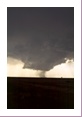 The mesocyclone is quite narrow on this tornado-producing storm as is the updraft.