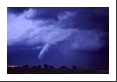 A tornado just after sunset near Hoehne, CO roughly 15 miles east of Trinidad.