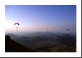 Parasailing above extinct volcanoes in the Parc Des Volcans.