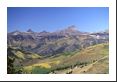 Majestic 14ers: Uncompahgre (14,309 ft) on the right and Wetterhorn (14,017 ft) on the left flank Colorado's Matterhorn Peak (13,590 ft), which is 1100 feet shorter than Switzerland's Matterhorn.