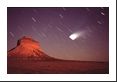 Comet Hale-Bopp above Colorado's Pawnee Buttes - moonlight provides foreground light in this long exposure.