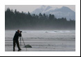 Photographing on the beach on Vancouver Island (2006)