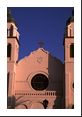 Sun sets on this stereotypical southwest church near the Phoenix Convention Center.