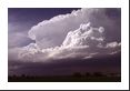 This is a textbook supercell with rotating updraft, overshooting top, anvil (including backshear), flanking line, and rain-free base.