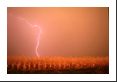 A daytime cloud-to-ground lightning bolt strikes very close in a cornfield (we stayed safe in the car) during a very rare October Colorado chase.